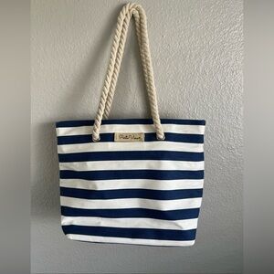 Porto Vino Nautical Striped Wime Tote Bag
